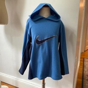 Blue Nike Fleece Hooded Sweatshirt, Size 8